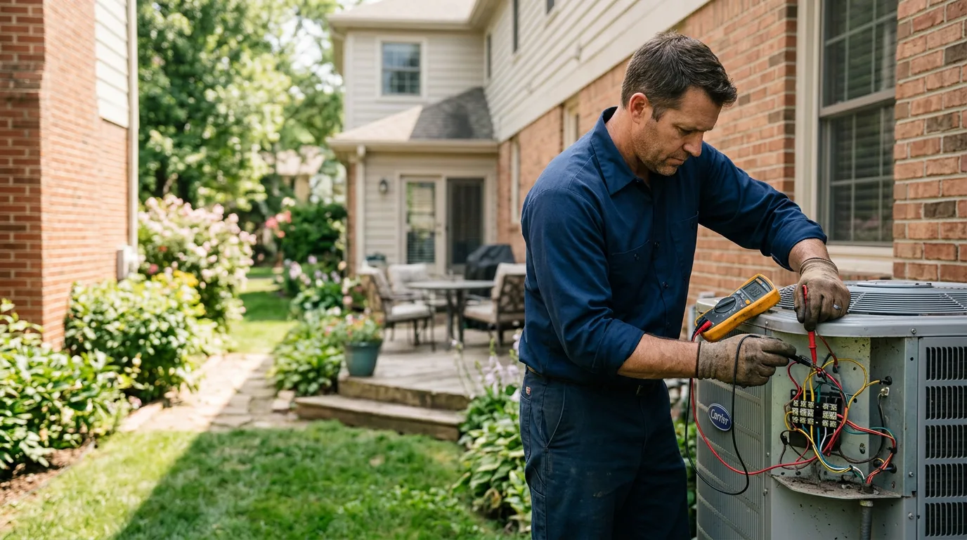 HVAC technician working near New Baltimore, NY